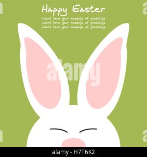 Cheerful and friendly colored rabbit - Background Stock Vector