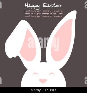 Cheerful and friendly colored rabbit - Background Stock Vector