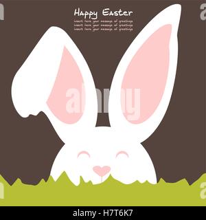 Cheerful and friendly colored rabbit - Background Stock Vector