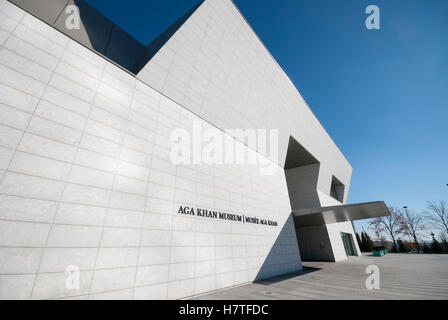 The dramatic exterior of the Aga Khan Museum, a museum of Islamic art, Iranian art and Muslim culture in Toronto, Ontario Stock Photo