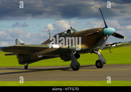 Hawker Hurricane, PZ865, G-AMAU, Duxford, Stock Photo