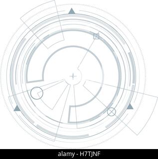 Head-up display elements for the web and app. Futuristic user interface overlay. Virtual graphic. Stock Vector