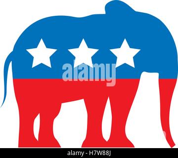 republican party emblem isolated icon vector illustration design Stock Vector