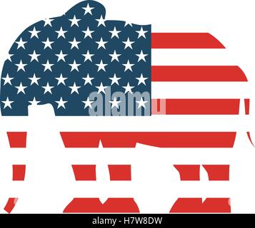 republican party emblem isolated icon vector illustration design Stock Vector