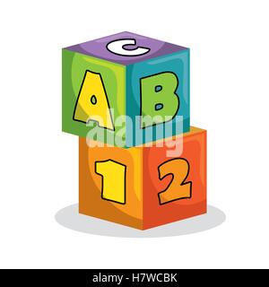 blocks game toy isolated icon vector illustration design Stock Vector