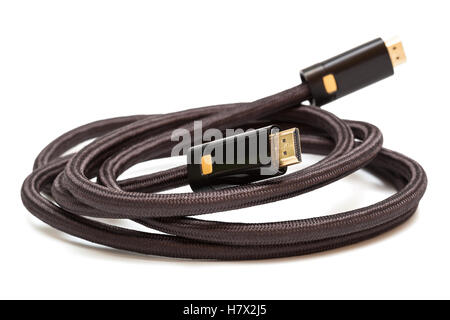 cable hdmi on a white background Stock Photo