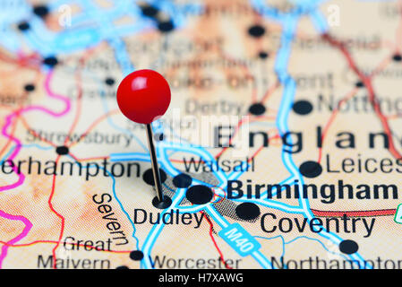 Dudley City Map England UK labelled black illustration Stock Vector Art ...