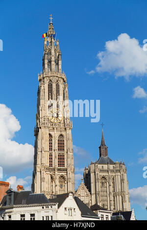 Onze-Lieve -Vrouwe Cathedral, Antwerp, Flanders, Belgium Stock Photo