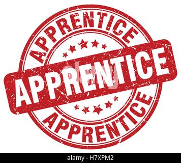apprentice red grunge stamp Stock Vector