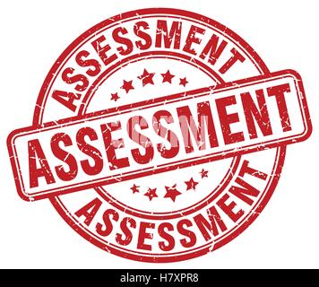 assessment red grunge stamp Stock Vector