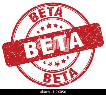 beta red grunge stamp Stock Vector