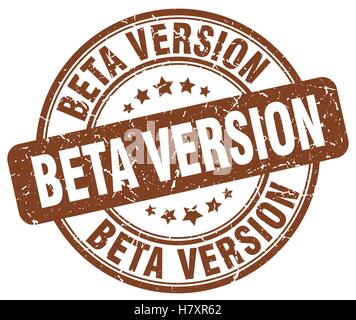 beta version brown grunge stamp Stock Vector
