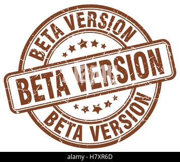 beta version brown grunge stamp Stock Vector
