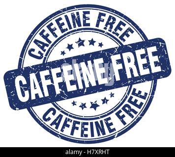 caffeine free blue grunge stamp Stock Vector