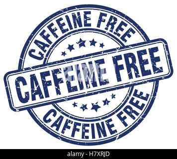 caffeine free blue grunge stamp Stock Vector