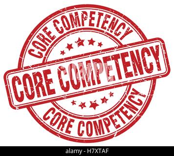 core competency red grunge stamp Stock Vector