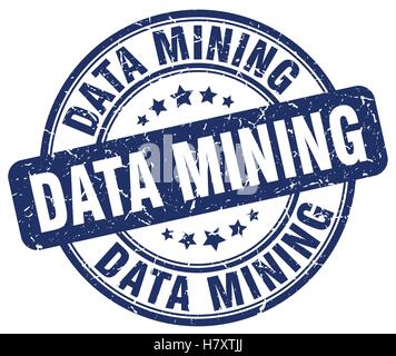data mining blue grunge stamp Stock Vector