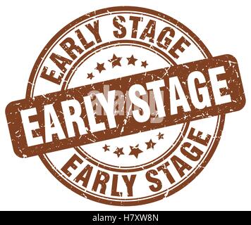 early stage brown grunge stamp Stock Vector