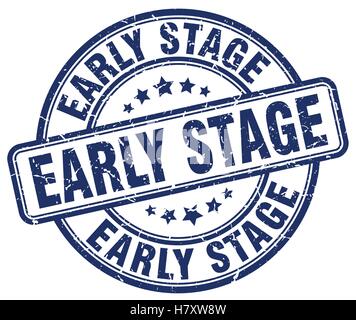 early stage blue grunge stamp Stock Vector