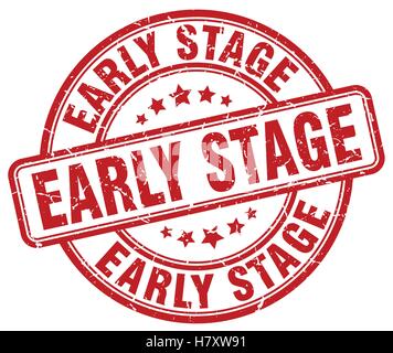 early stage red grunge stamp Stock Vector