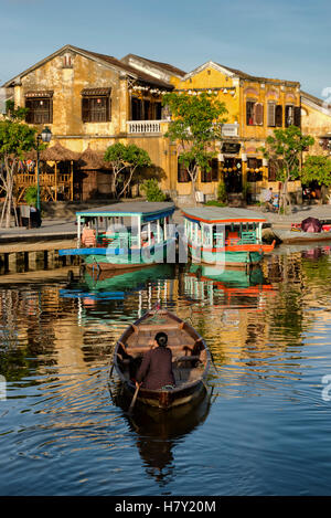 Boats in Hoi An, Vietnam Stock Photo