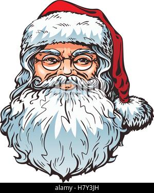 Christmas. Portrait Santa Claus. Vector Stock Vector