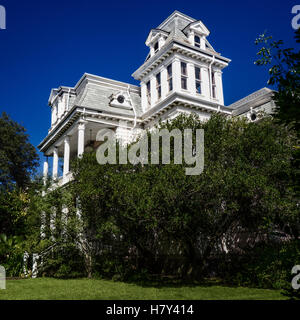 Very large, old abandon Mansion on St. Charles Street in the Uptown section Stock Photo