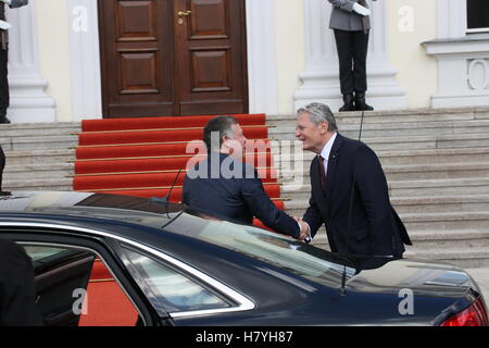 King of Jordan Abdullah II during official visit to President Joachim Gauck, May, 13th 2015 in Berlin, Germany. Stock Photo