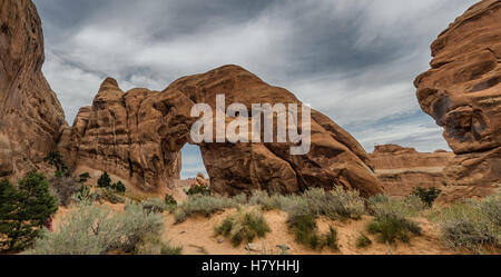 Pine tree Arch in Arches National Monument, Utah USA Stock Photo