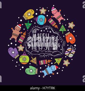 Christmas frame template card. Stock Vector