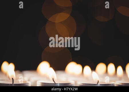 Candles burning during christmas Stock Photo