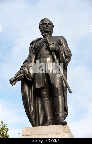 Bronze statue of General Charles James Napier, Trafalgar Square, London, England, United Kingdom Stock Photo