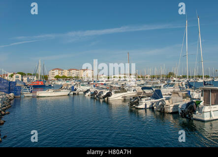 The harbour of Port-Saint-Louis-du-Rhône in the Camargue, Bouches-du-Rhone, Provence, France Stock Photo