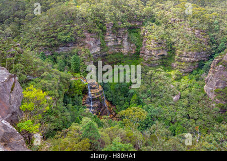 Waterfall at blue mountains national park, Australia Stock Photo