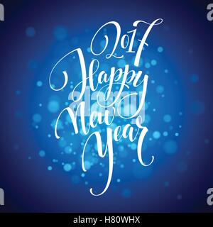 Happy New Year background with clock. Vector illustration Stock Vector