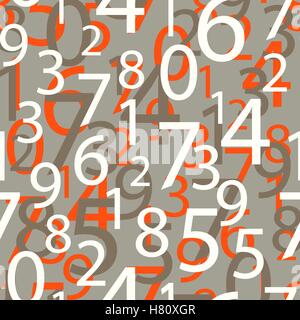 Seamless pattern numbers Stock Vector