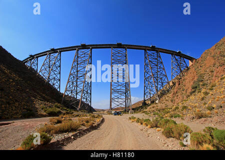 La Polvorilla viaduct, Tren A Las Nubes, northwest of Argentina Stock Photo