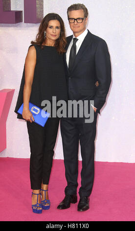 September 5, 2016 - Colin Firth and Livia Giuggioli  attending 'Bridget Jones's Baby' World Premiere at Odeon Leicester Square i Stock Photo