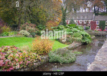 beautiful small village of bibury in cotswold,england Stock Photo