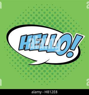 Bubble pop art of hello design Stock Vector