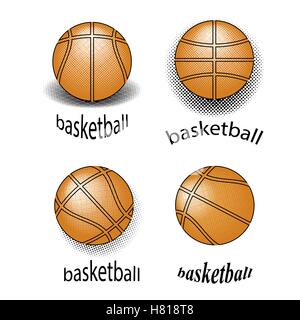 Basketball Creative Grunge Logo Design Stock Vector