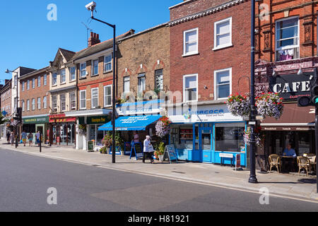 Shops on King Street in Twickenham, London England United Kingdom UK Stock Photo