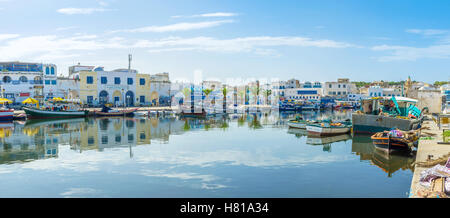 The mediterranean spirit of the port of Bizerte makes it popular tourist place Stock Photo