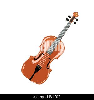 Classic violin. isolated on white. Vector illustration Stock Vector