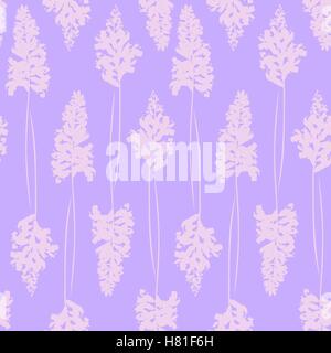 Purple floral seamless pattern. cozy and gentle Stock Vector