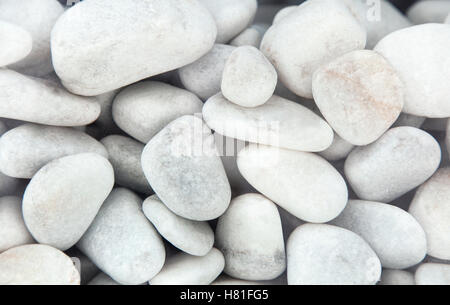 White pebbles background Stock Photo