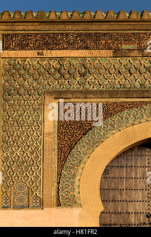 Morocco, Meknes, Bab el-Mansour, completed in 1732 Stock Photo