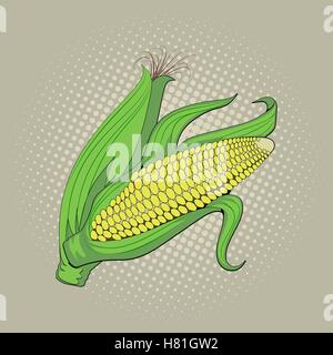 Ear of corn, harvest, agriculture, pop art retro vector illustration Stock Vector