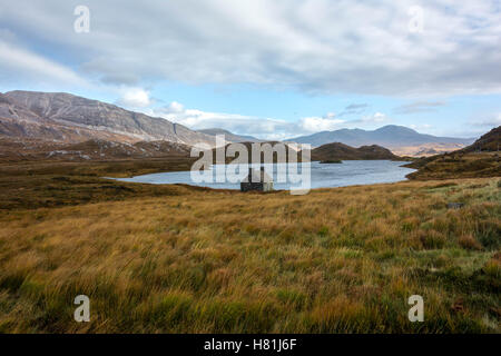 Loch Stack and Ben Arkle, Sutherland, Scotland, United Kingdom Stock Photo