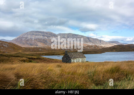 Loch Stack and Ben Arkle, Sutherland, Scotland, United Kingdom Stock Photo